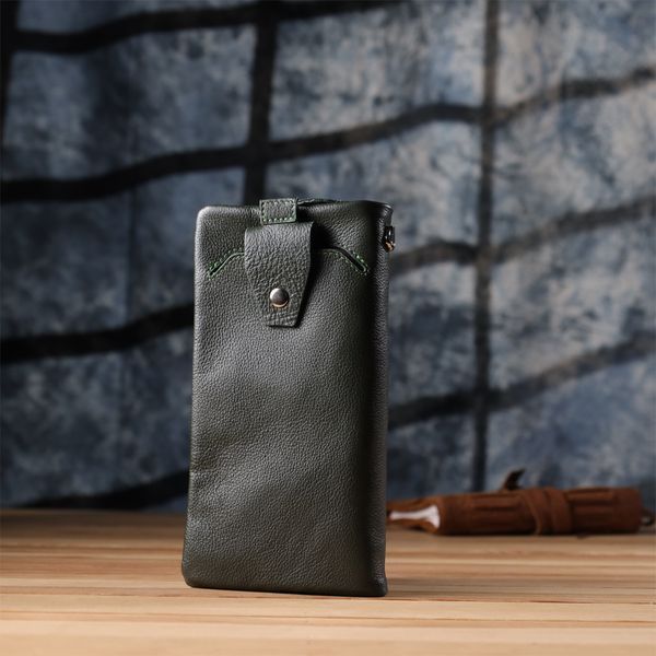 Стильный кошелек-клатч для женщин с отделением под телефон ST Leather 23103 Зеленый 23103 фото
