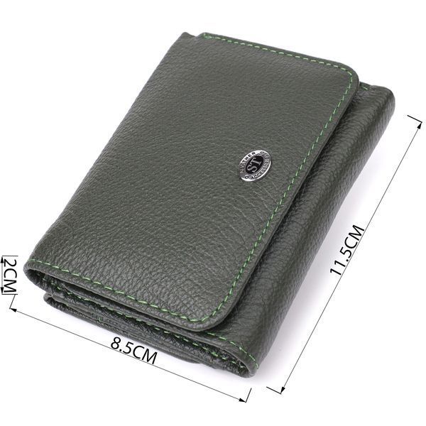 Женский кошелек компактного размера из натуральной кожи ST Leather 23072 Зеленый 23072 фото