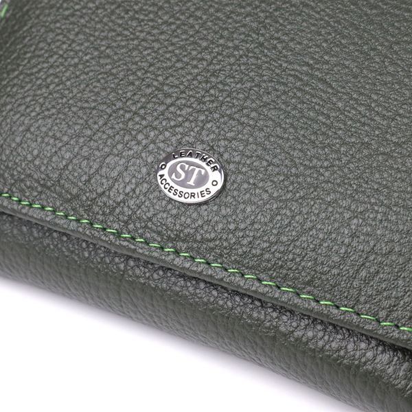 Женский кошелек компактного размера из натуральной кожи ST Leather 23072 Зеленый 23072 фото