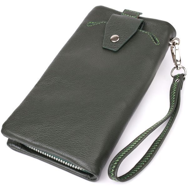 Стильный кошелек-клатч для женщин с отделением под телефон ST Leather 23103 Зеленый 23103 фото