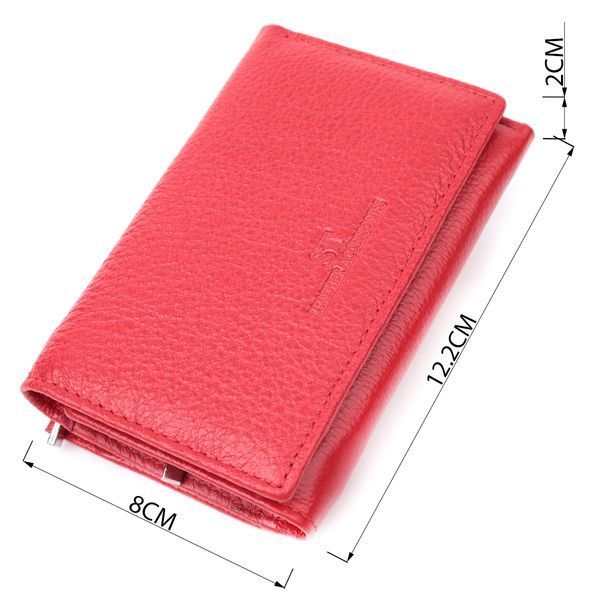 Кожаный удобный женский кошелек в три сложения ST Leather 22490 Красный 22490 фото