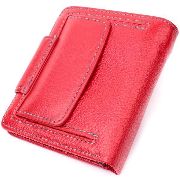 Шкіряний яскравий гаманець з монетницею ST Leather 19453 Червоний 19453 фото