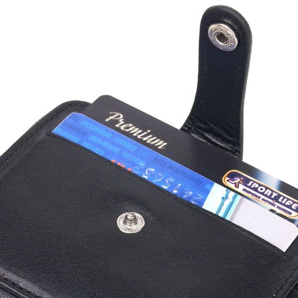 Красиве жіноче портмоне з натуральної шкіряної галдки CANPELLINI 21492 Чорне 21492 фото