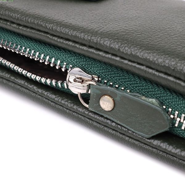 Стильный кошелек-клатч для женщин с отделением под телефон ST Leather 23103 Зеленый 23103 фото