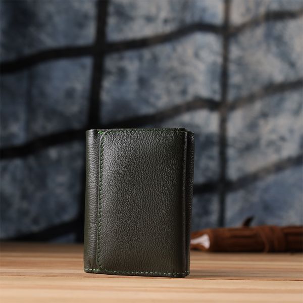 Маленький гаманець зручного формату із натуральної шкіри ST Leather 23076 Зелений 23076 фото