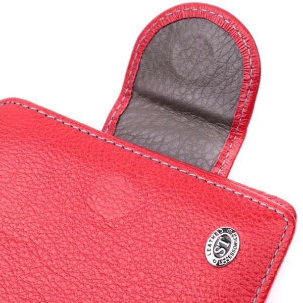 Шкіряний яскравий гаманець з монетницею ST Leather 19453 Червоний 19453 фото