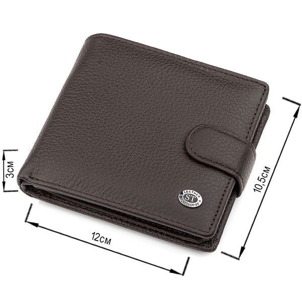 Мужской кошелек ST Leather 18347 (ST153) функциональный Коричневый 18347 фото