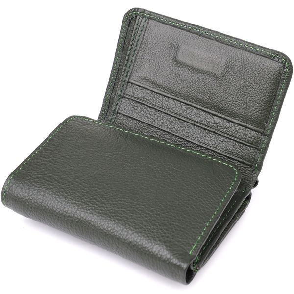Женский кошелек компактного размера из натуральной кожи ST Leather 23072 Зеленый 23072 фото