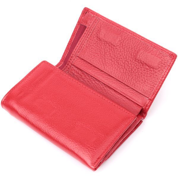 Кожаный удобный женский кошелек в три сложения ST Leather 22490 Красный 22490 фото