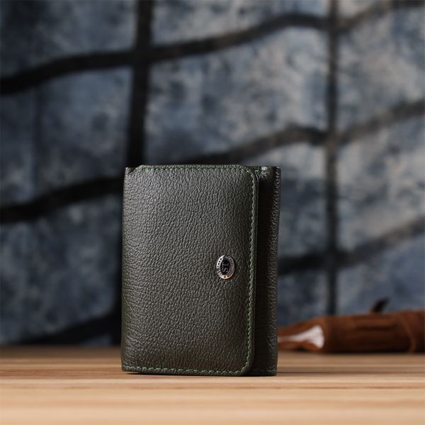 Женский кошелек компактного размера из натуральной кожи ST Leather 23072 Зеленый 23072 фото