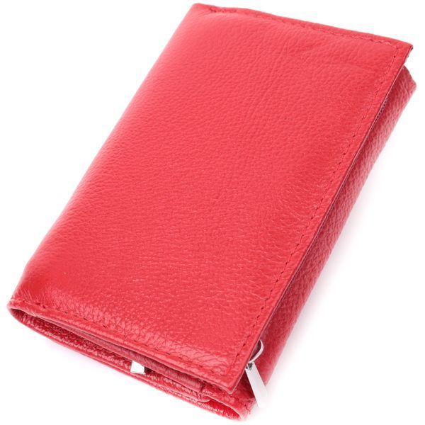 Кожаный удобный женский кошелек в три сложения ST Leather 22490 Красный 22490 фото
