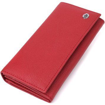 Яскравий вертикальний гаманець із натуральної шкіри ST Leather 23087 Червоний 23087 фото
