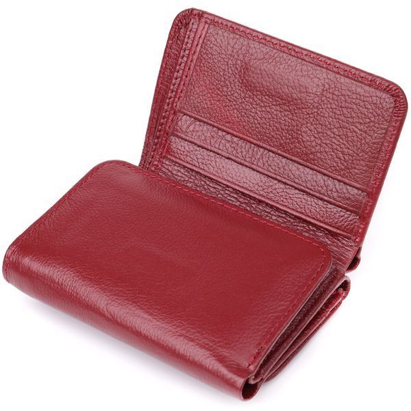Компактний гаманець зручного формату із натуральної шкіри ST Leather 23077 Бордовий 23077 фото