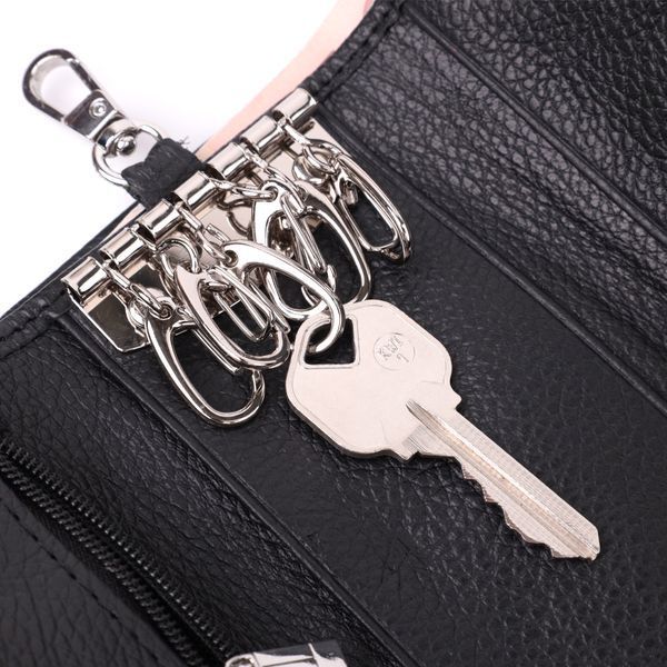 Велика ключниця з функцією гаманця з натуральної шкіри ST Leather 22492 Чорний 22492 фото