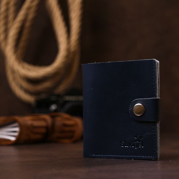 Зручне портмоне із натуральної шкіри Shvigel 16507 Синій 16507 фото
