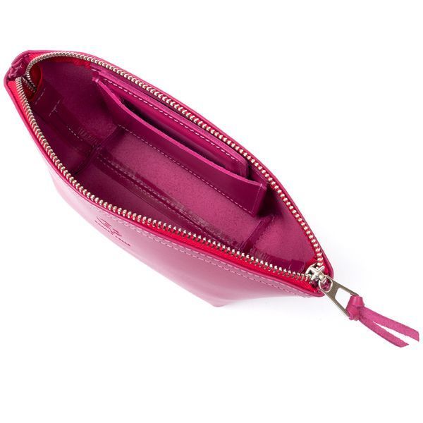 Жіноча косметичка зі шкіри Amelin GRANDE PELLE 11301 Фуксія 11301 фото