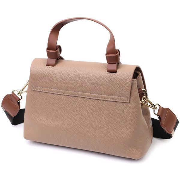 Ділова сумка для жінок з короткою ручкою з натуральної шкіри Vintage 22668 Коричнева 22668 фото