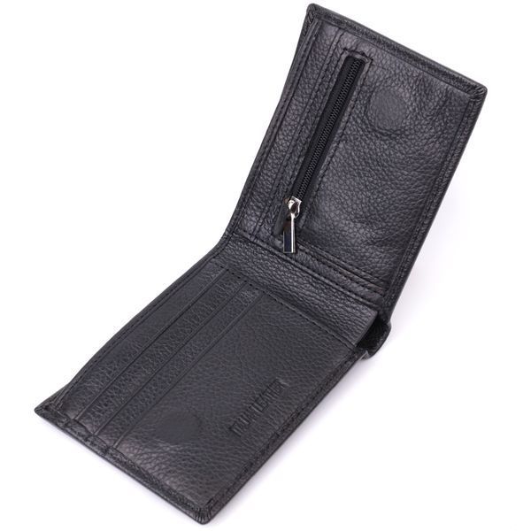 Компактное мужское портмоне из натуральной кожи ST Leather 22486 Черный 22486 фото