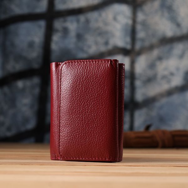 Компактний гаманець зручного формату із натуральної шкіри ST Leather 23077 Бордовий 23077 фото