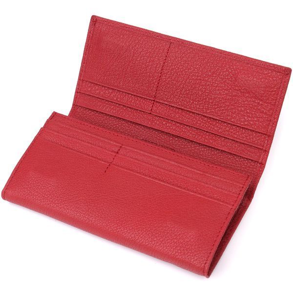 Яскравий вертикальний гаманець із натуральної шкіри ST Leather 23087 Червоний 23087 фото