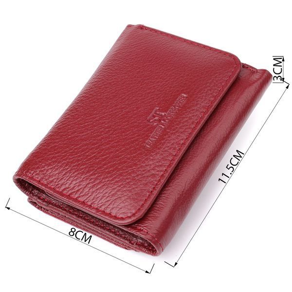 Компактний гаманець зручного формату із натуральної шкіри ST Leather 23077 Бордовий 23077 фото