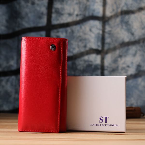 Красивий гаманець для жінок з монетницею із натуральної шкіри ST Leather 23105 Червоний 23105 фото