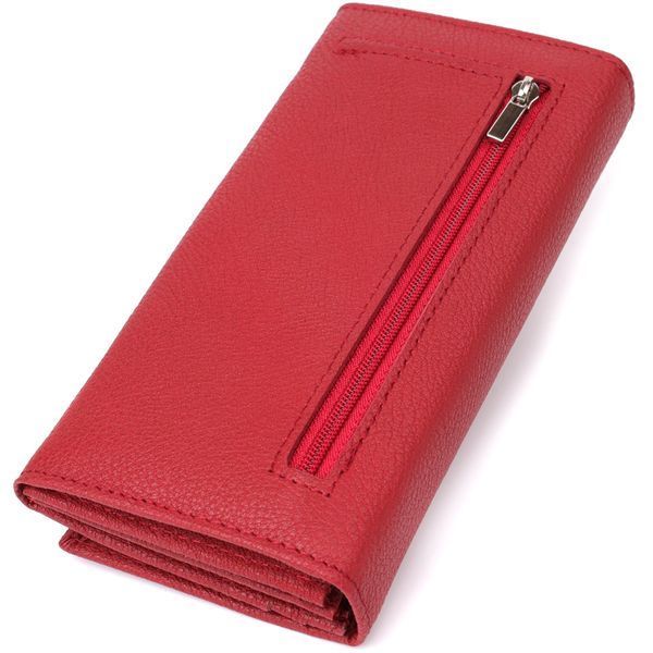 Яскравий вертикальний гаманець із натуральної шкіри ST Leather 23087 Червоний 23087 фото