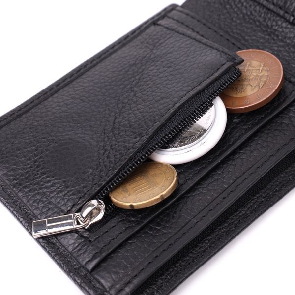 Компактное мужское портмоне из натуральной кожи ST Leather 22486 Черный 22486 фото