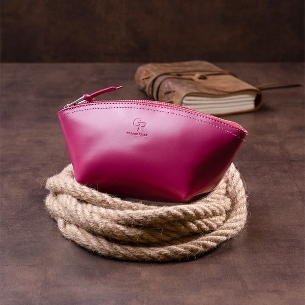 Жіноча косметичка зі шкіри Amelin GRANDE PELLE 11301 Фуксія 11301 фото