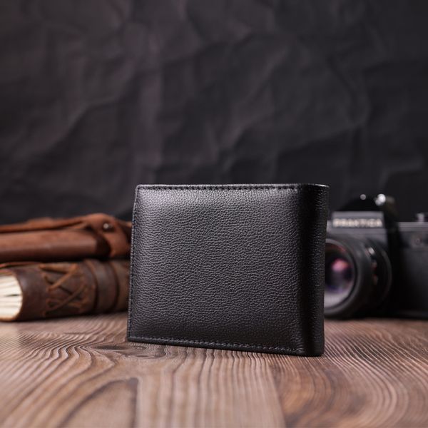Компактное мужское портмоне из натуральной кожи ST Leather 22486 Черный 22486 фото
