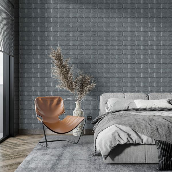 3D панель самоклеющаяся 700х770х5мм кирпич Серебро (017-5) SW-00000038 SW-00000038 фото