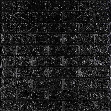 3D панель самоклеющаяся 700x770x5мм кирпич Черный (019-5) SW-00000151 SW-00000151 фото