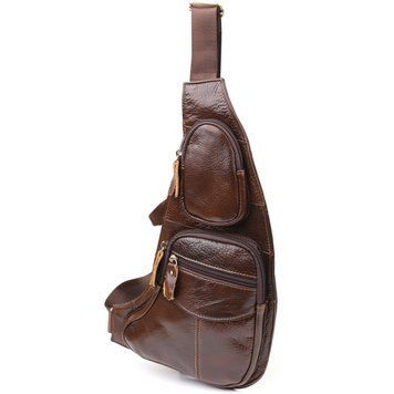 Сумка для мужчин с большим количеством карманов из натуральной кожи Vintage 22956 Коричневый 22956 фото
