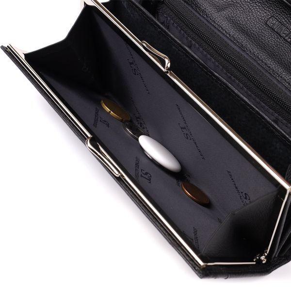 Солидный женский кошелек из натуральной кожи ST Leather 23088 Черный 23088 фото