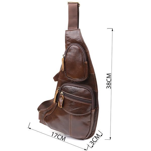 Сумка для мужчин с большим количеством карманов из натуральной кожи Vintage 22956 Коричневый 22956 фото