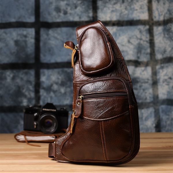 Сумка для мужчин с большим количеством карманов из натуральной кожи Vintage 22956 Коричневый 22956 фото