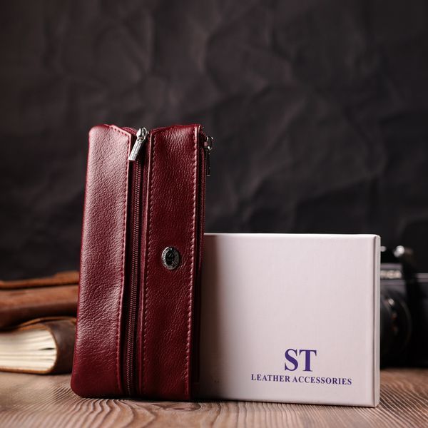 Вместительная ключница из натуральной кожи ST Leather 22508 Бордовый 22508 фото