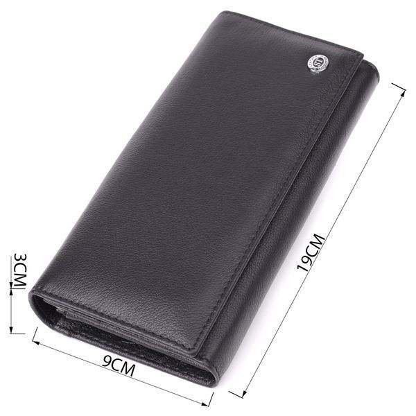 Солидный женский кошелек из натуральной кожи ST Leather 23088 Черный 23088 фото