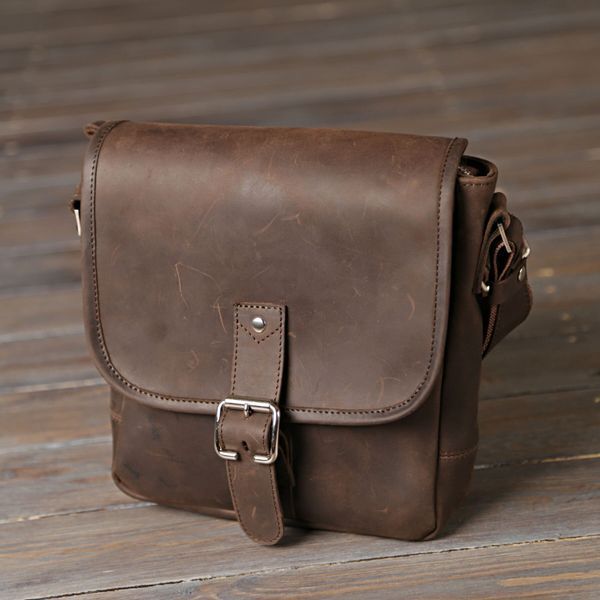 Сумка SHVIGEL 00890 из винтажной кожи Коричневая 00890 фото