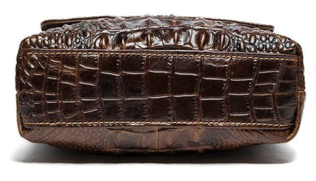 Сумка чоловіча з тисненням під крокодила Vintage 14698 Коричнева 14698 фото
