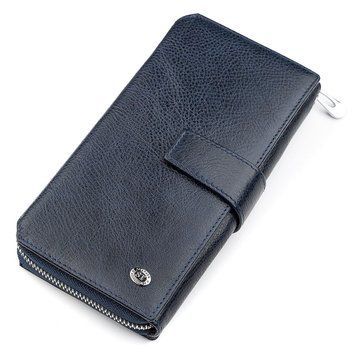 Чоловічий гаманець ST Leather 18454 (ST128) шкіряний Синій 18454 фото