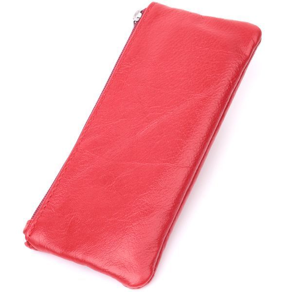 Яркая кожаная ключница на молнии ST Leather 22557 Красный 22557 фото
