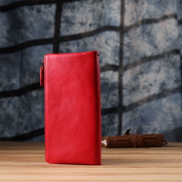 Шкіряний жіночий гаманець на три відділення ST Leather 23109 Червоний 23109 фото