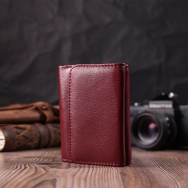 Шкіряний цікавий гаманець для жінок ST Leather 22507 Бордовий 22507 фото