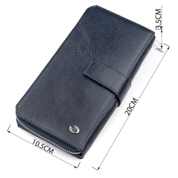 Чоловічий гаманець ST Leather 18454 (ST128) шкіряний Синій 18454 фото