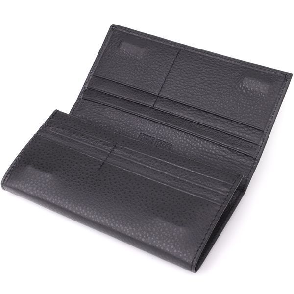 Женский вертикальный кошелек из натуральной кожи ST Leather 23084 Черный 23084 фото