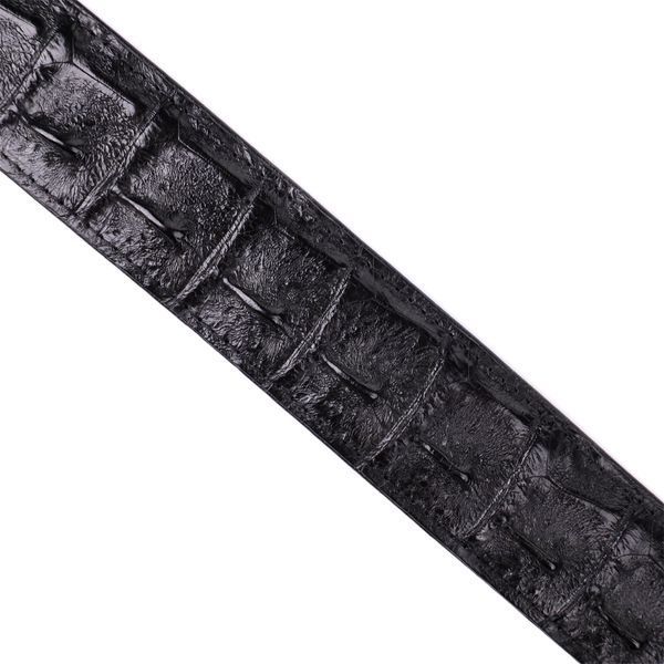 Ремень классика из натуральной кожи крокодила CROCODILE LEATHER 18018 Черный 18018 фото