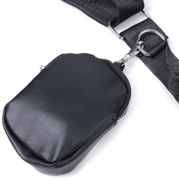 Удобная женская сумка кросс-боди с монетницей из экокожи Vintage 22796 Черный 22796 фото