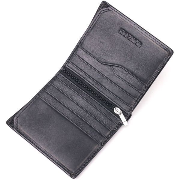 Компактний гаманець для грошей із натуральної гладкої шкіри ST Leather 19418 Чорний 19418 фото