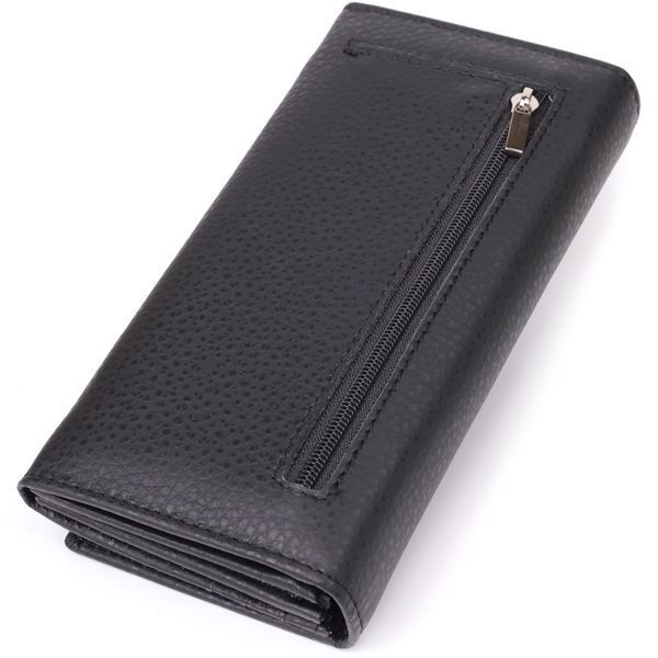 Женский вертикальный кошелек из натуральной кожи ST Leather 23084 Черный 23084 фото